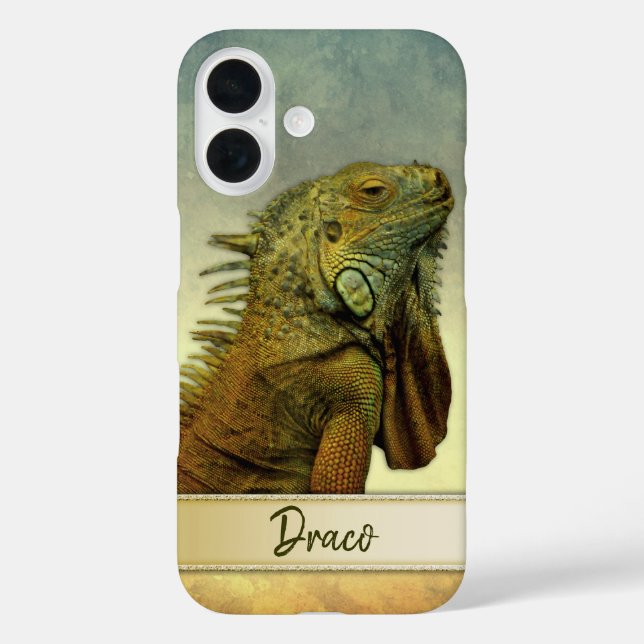 Coques Case-Mate iPhone Iguana vert mignon personnalisée (Verso)