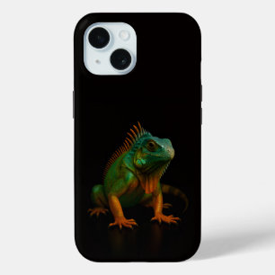 Coque Case-Mate iPhone Iguane vert Black 4 Luxe iPhone 15 Mate