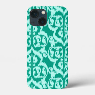Coque Case-Mate iPhone Ikat Moorish Damask - paon et aqua