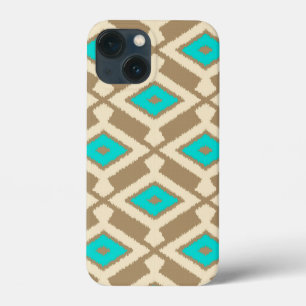 Coque Case-Mate iPhone Ikat Motif - Turquoise, Taupe et Beige