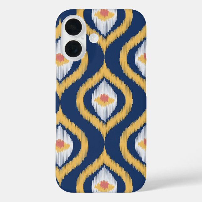 Coques Case-Mate iPhone Ikat Series Ogee Blue (Verso)