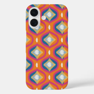Coque Pour iPhone 16 Ikat Series Ogee Blue-Orange