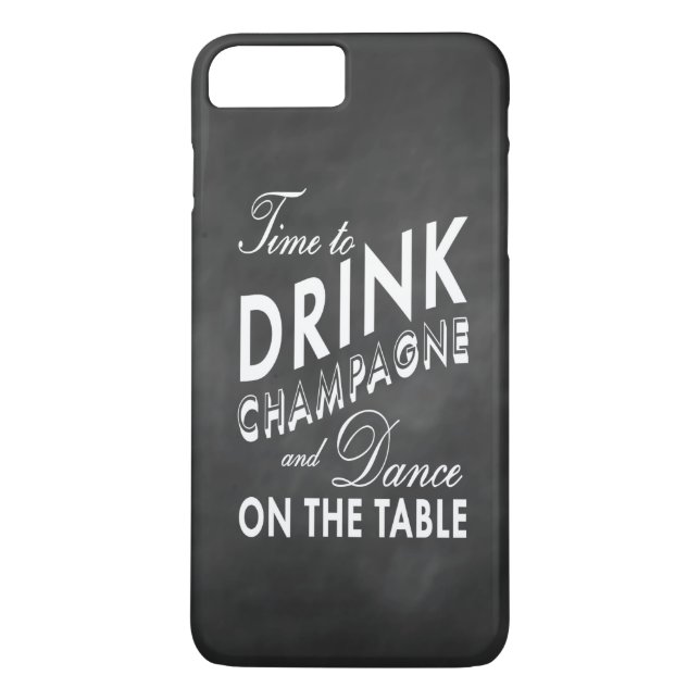 Coques Case-Mate iPhone Il est temps de boire Champagne Chalkboard iPhone  (Dos)