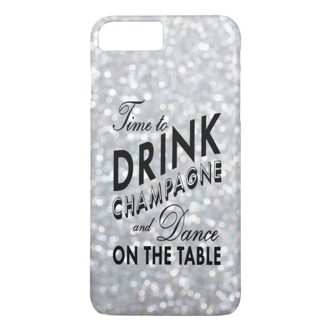 Coques Case-Mate iPhone Il est temps de boire du champagne sur Silver iPho (Dos)