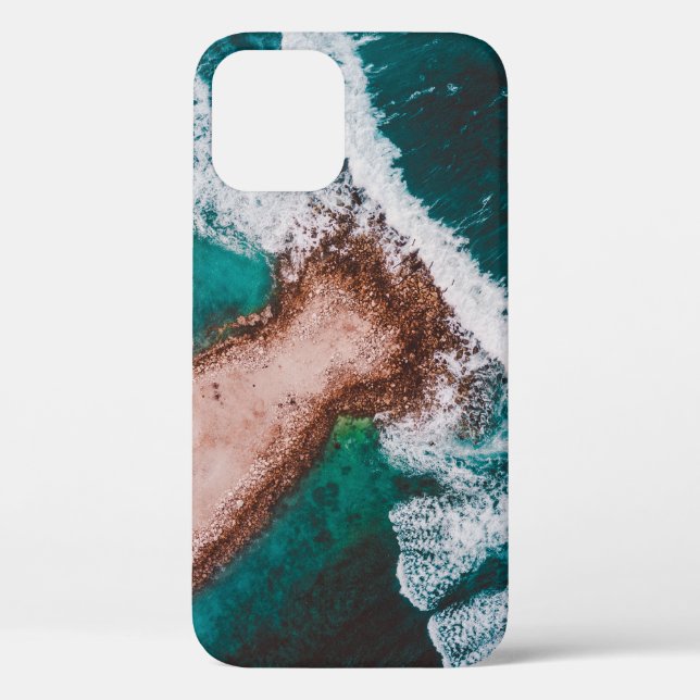 Coques Case-Mate iPhone ÎLE Brown ENTOURÉE D'EAU DE MER EN JOURNÉE (Verso)