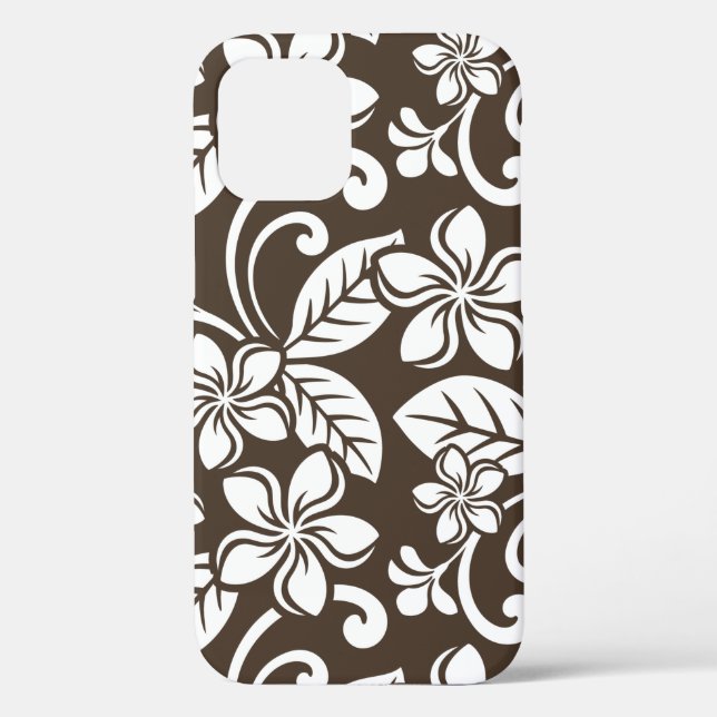 COQUES Case-Mate iPhone ÎLE PLUMERIA (CAFÉ BROWN) (Verso)