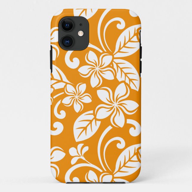 COQUES Case-Mate iPhone ÎLE PLUMERIA (ORANGE) (Dos)