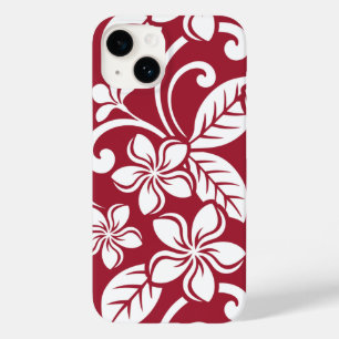 COQUE Case-Mate iPhone ÎLE PLUMERIA (ROUGE CARDINAL)