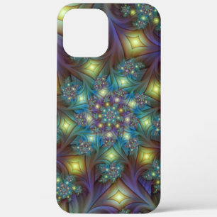Case-Mate iPhone Case Illuminé Abstrait brillant Turquoise violet Fracta