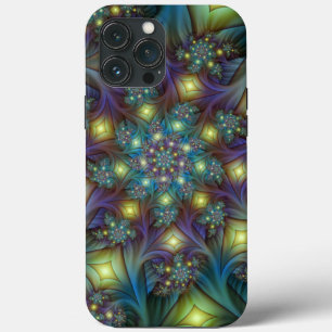 Case-Mate iPhone Case Illuminé Abstrait brillant Turquoise violet Fracta