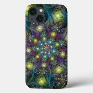 Etui iPhone Case-Mate Illuminé Abstrait brillant Turquoise violet Fracta