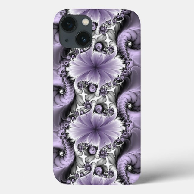 Coques Case-Mate iPhone Illusion de lilas Art floral abstrait fantastique  (Verso)