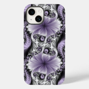 Coque Case-Mate iPhone Illusion de lilas Art floral abstrait fractal Fant