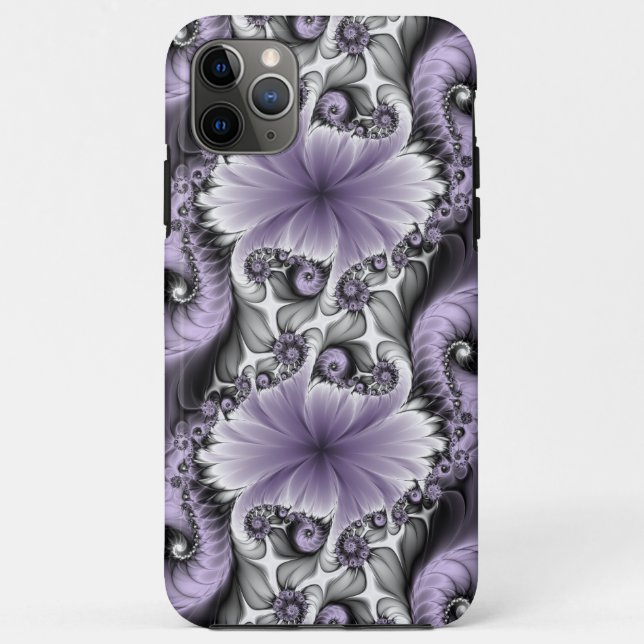 Coques Case-Mate iPhone Illusion de lilas Art floral abstrait fractal Fant (Dos)