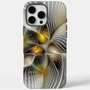Coque iPhone 16 Pro Max Illusion d'optique abstrait 3D fractal avec profon