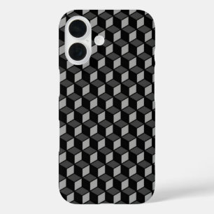 Coque Pour iPhone 16 Illusion optique noire 3D