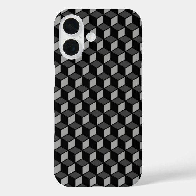 Coques Case-Mate iPhone Illusion optique noire 3D (Verso)