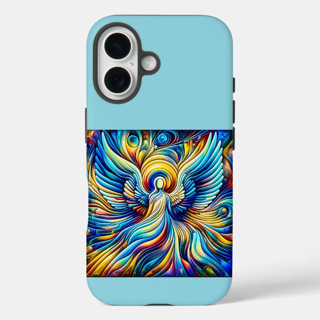 Coques Case-Mate iPhone Illusionnisme abstrait AI Ange Effet expressionnis (Verso)
