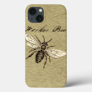 Etui iPhone 13 Illustration Antique d'Abeille Ouvrière Insecte Vi