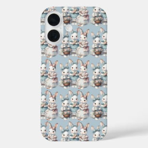 Coque Pour iPhone 16 Illustration aquarelle des sœurs lapines Cottage