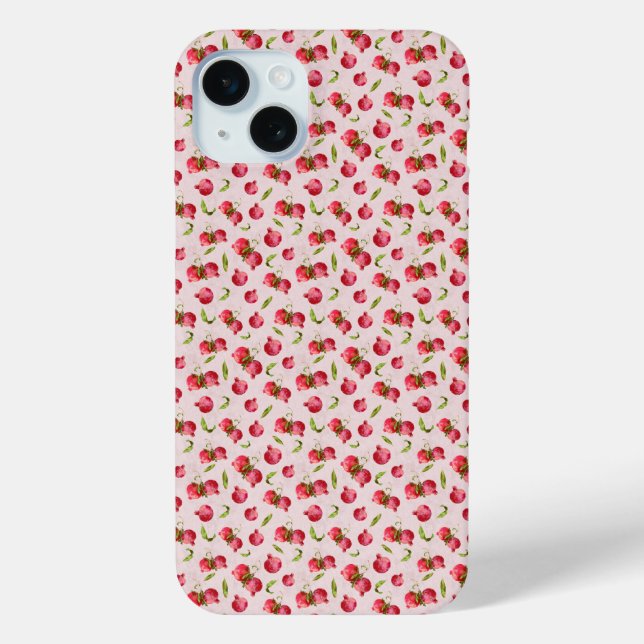 Coques Case-Mate iPhone Illustration botanique de grenade dessinée à la ma (Verso)