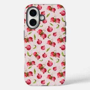 Coque Pour iPhone 16 Illustration botanique de grenade dessinée à la ma