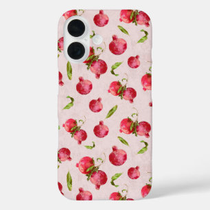 Coque Pour iPhone 16 Illustration botanique de grenade dessinée à la ma