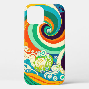 Case-Mate iPhone Case Illustration colorée abstraite rétro années 70 Art