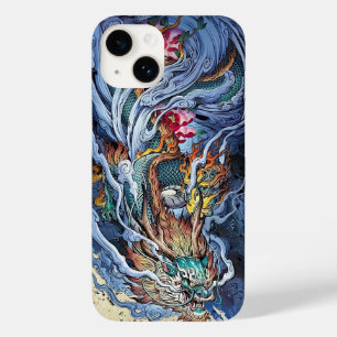 Coque Case-Mate iPhone Illustration colorée du dragon chinois, mythique