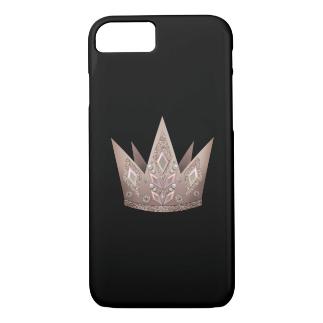 Coques Case-Mate iPhone Illustration couronne dorée tiara bijoux perles pe (Dos)