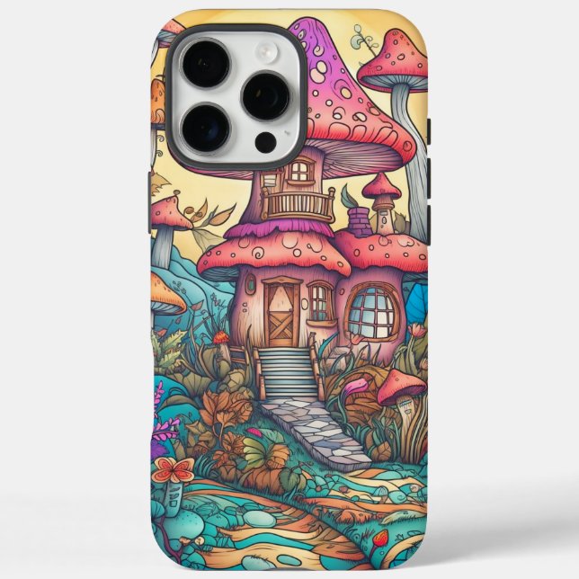 Coques Case-Mate iPhone Illustration créative de cabane champignon mignonn (Verso)