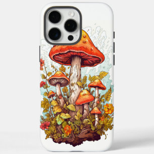 Coque iPhone 16 Pro Max Illustration créative de forêt de champignons
