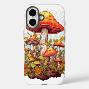 Coque Pour iPhone 16 Illustration créative de forêt de champignons
