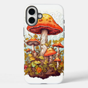 Coque Pour iPhone 16 Plus Illustration créative de la forêt de champignons