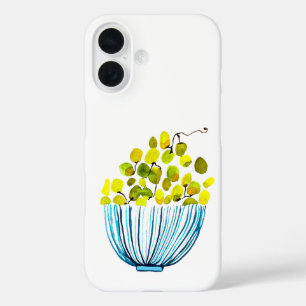Coque Pour iPhone 16 Illustration d'aquarelle de raisins de fruits