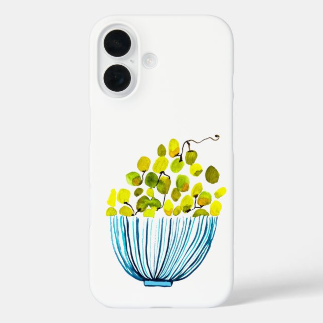 Coques Case-Mate iPhone Illustration d'aquarelle de raisins de fruits (Verso)