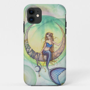 Case-Mate iPhone Case Illustration d'art de sirène aquarelle Lune Cobalt