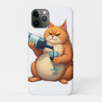 Illustration d'art moderne de chat ivre de luxe