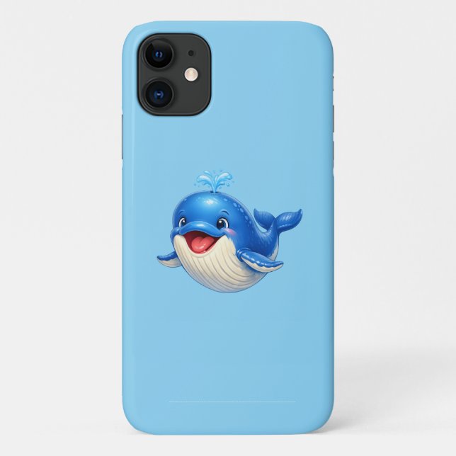 Coques Case-Mate iPhone Illustration de baleine adorable, cadeau d'animal  (Dos)