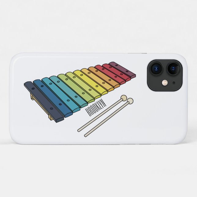 Coques Case-Mate iPhone Illustration de bande dessinée en Xylophone (Dos (Horizontal))