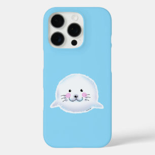 Coque iPhone 16 Pro Illustration de bébé phoque mignon et duveteux