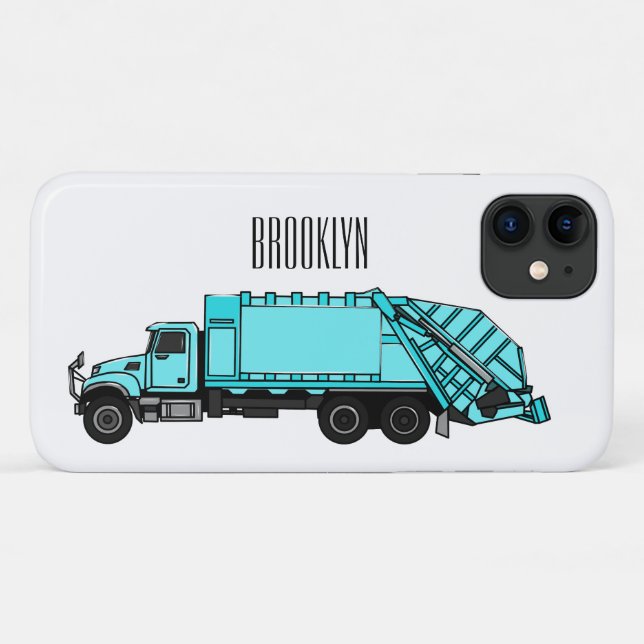 Coques Case-Mate iPhone Illustration de camion à ordures (Dos (Horizontal))