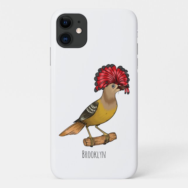 Coques Case-Mate iPhone illustration de cartoon d'oiseau gobemouche royal (Dos)