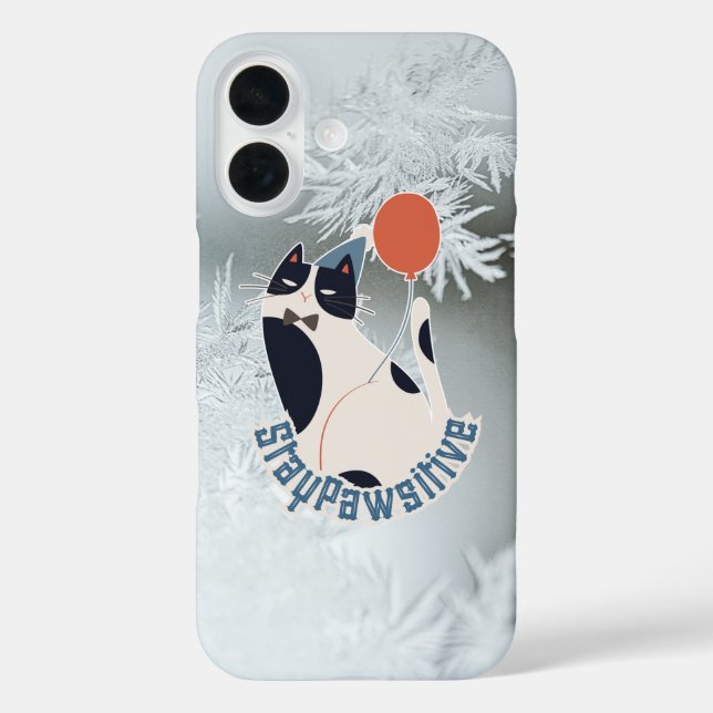 Coques Case-Mate iPhone Illustration de chat smoking « Stay Pawsitive »   (Verso)