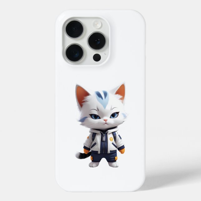 Coques Case-Mate iPhone Illustration de chats cool et adorables (Verso)