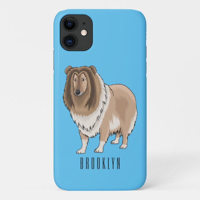 Coques Case-Mate iPhone Illustration de chien Rough collie (Dos)