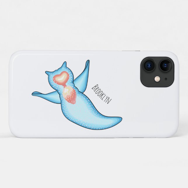 Coques Case-Mate iPhone illustration de dessin animé d'ange de mer (Dos (Horizontal))