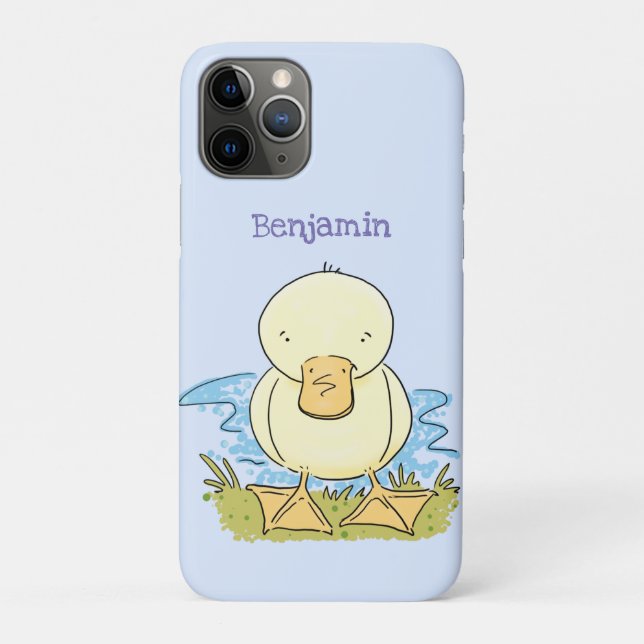 Coques Case-Mate iPhone Illustration de dessin animé de caneton jaune mign (Dos)
