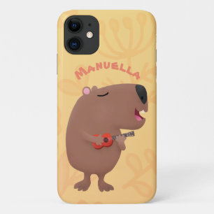 Case-Mate iPhone Case Illustration de dessin animé de capybara ukulele