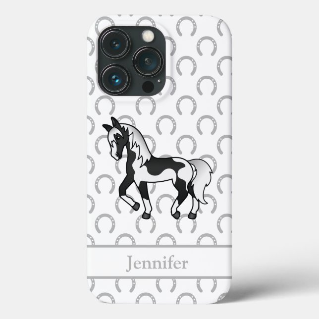 Coques Case-Mate iPhone Illustration de dessin animé de cheval trotteur Pi (Verso)